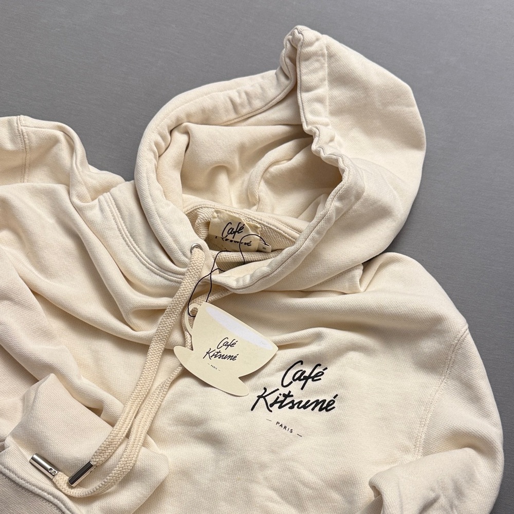 MAISON KITSUNÉ Café Kitsuné Cream Hoodie